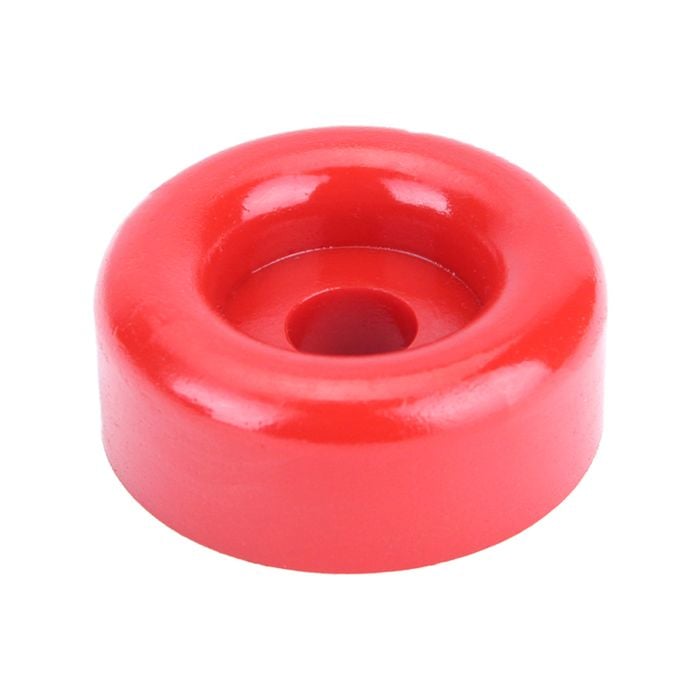 Sunrise Poly Soft Roller Front End Cap 3" 17mm Bore Red - Brps303