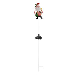 Click 80cm Santa Crackled Ball Stake Light