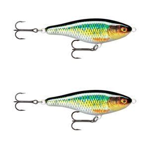 2x Rapala 12cm Twitchin' Rap Slow Sink Glidebait Fishing Lures - Rock n Roach