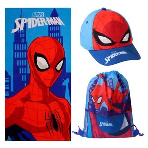 Marvel Spider-Man Beach Swimming Towel, Gym Bag, Baseball Cap Set