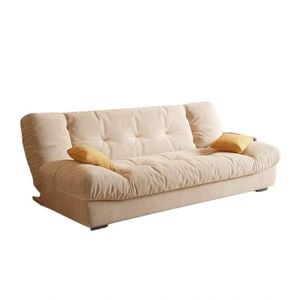 TOPONE Sofa Bed Living Room Small Apartment Sofa Bed Dual-purpose Folding Double Sofa - Milk Tea