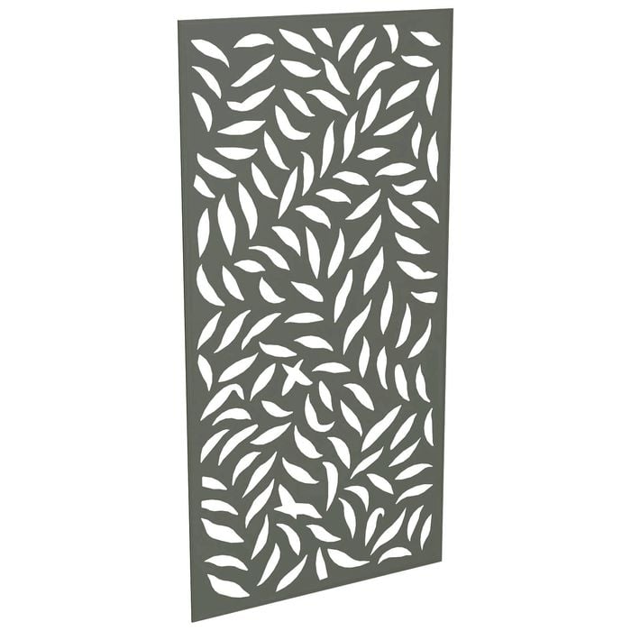 ProtectorAl 940 x 1840mm Light Charcoal Large Leaf Framed Composite Decorative Panel