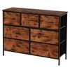 Levede Tallboy Storage Cabinet Chest Of Drawers 7 Drawer Brown