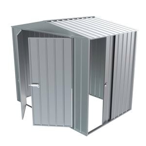 Build-a-Shed  2.3 x 1.5 x 2.3m Gable Single Sliding Side Door Shed - Zinc