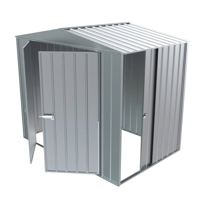 Build-a-Shed  2.3 x 1.5 x 2.3m Gable Single Sliding Side Door Shed - Zinc