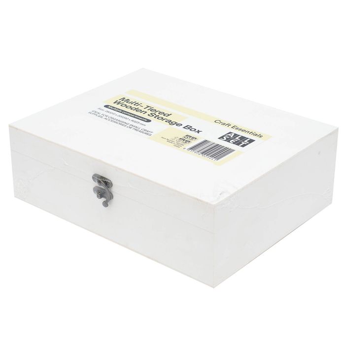 All Set Multi-Tiered Wooden Storage Box