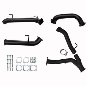 Ignite  Exhausts Toyota Landcruiser 200 Series 4.5L V8 Twin 3" To Single 3.5" DPF Back Mid Pipe & Rear Pipe Black 409 Stainless