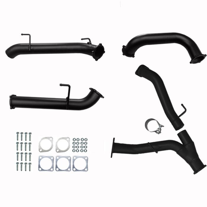 Ignite  Exhausts Toyota Landcruiser 200 Series 4.5L V8 Twin 3" To Single 3.5" DPF Back Mid Pipe & Rear Pipe Black 409 Stainless