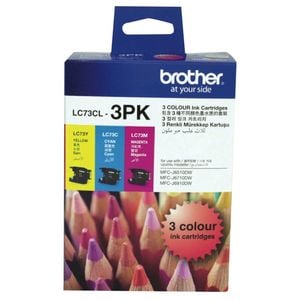 Brother LC-73 Colour Cartridge Value Pack (1 Cyan, 1 Magenta, 1 Yellow)
