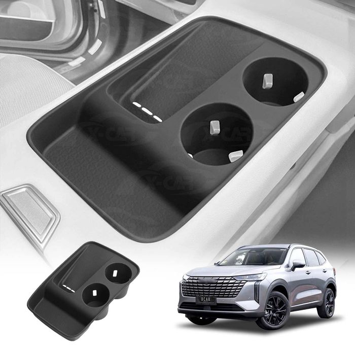Cup Holder Insert Pad For Gwm Haval H6 2025-onwards Centre Armrest Anti-slip Wireless Charging Silicone Pad Organizer