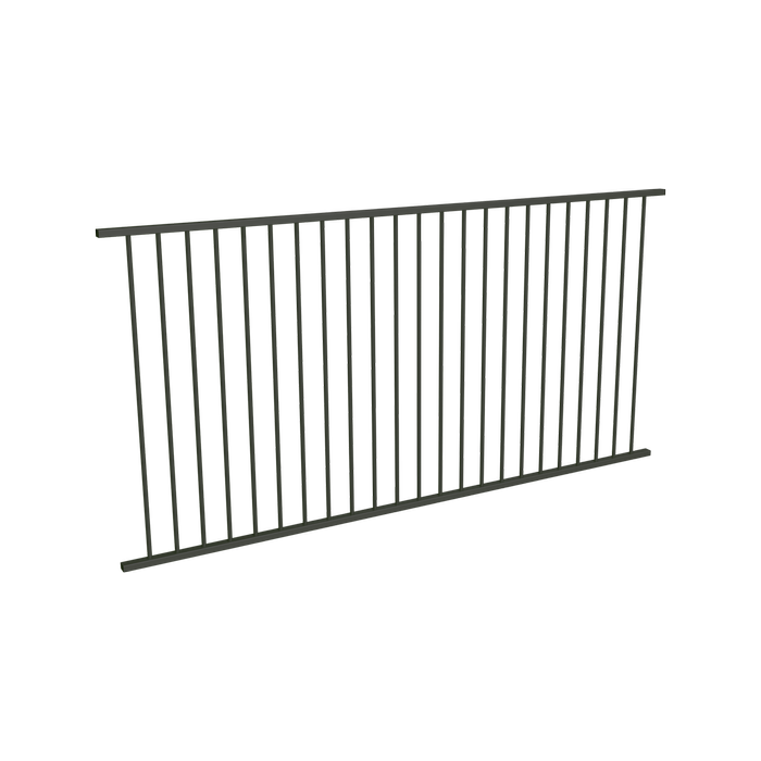 ProtectorAl 2400 x 1200mm Woodland Grey Aluminium Flat Top Garden Fence Panel