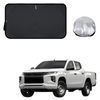 Front Windscreen Sun Shade for Mitsubishi Triton Double Cab 1996 - 2006 (MK) - Standard 150 x 85 cm - Black