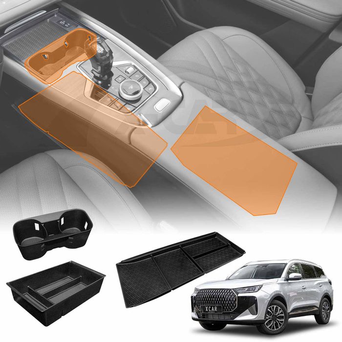 Centre Console Organizer Tray For Chery Tiggo 7 2025-onwards Armrest Storage Box Cup Holder Car Accessories
