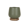 Astin Sinclair 180 x 180 mm Green Wavy Rim With Poly Rattan Base Pot