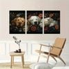 3pcs Featuring Wacky Dog Art  Print 100% Australian Made 3 x 40x60cm (Metal Print)