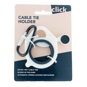 Click Aluminium Cable Tie Holder With Carabiner 23706