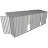 Build-a-Shed 1.5 x 5.2 x 2m Hinged Door Tunnel Shed With 2 Sliding Side Doors - Zinc