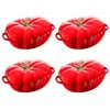 Staub Enamelled Tomato Cocotte 0.5l - Set Of 4