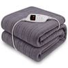 Laura Hill Heated Electric Blanket Throw Rug Coral Warm Fleece Winter Grey