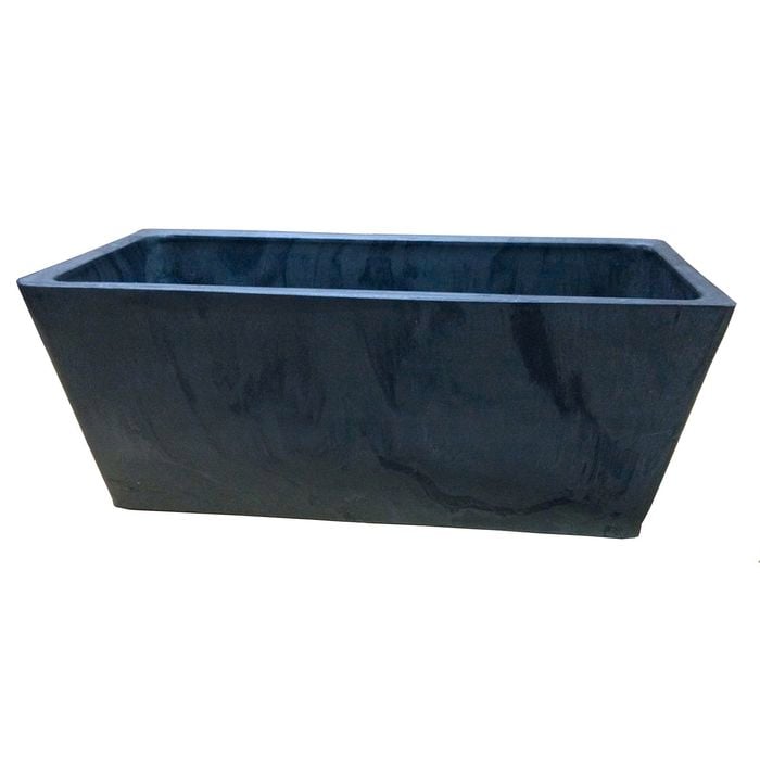 Respect 25cm Charcoal Green Earth Trough Planter - Charcoal 255mm
