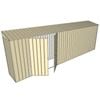 Build-a-Shed 0.8 x 6 x 2m Skillion Shed with Double Hinged Side Doors - Cream