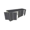 Build-a-Shed 1.5 x 6 x 2m Skillion Double and Single Hinged Side Doors Shed - Grey