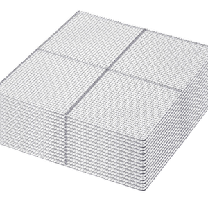 40x40cm Stainless Steel Mesh Trays - 16 Pack - Silver | Stainless Steel | Small