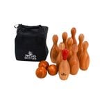 Outdoor Wooden Skittles Bowling Lawn Game Set