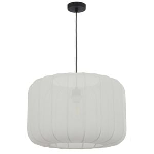 Telbix Jonsel Modern Pendant Hanging Lamp Light Fabric Metal White