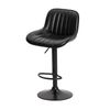 Urban Style Frank Bar Stools Gas Lift Black Metal Black Pu Pair