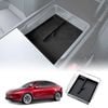 Centre Console Mid Organizer Tray for Tesla Model Y Juniper 2025-Onwards with Black Silicone Mat