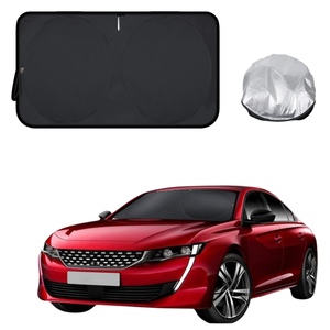 Front Windscreen Sun Shade for Peugeot 508 2018 - Current (R83) - Standard 150 x 85 cm - Black