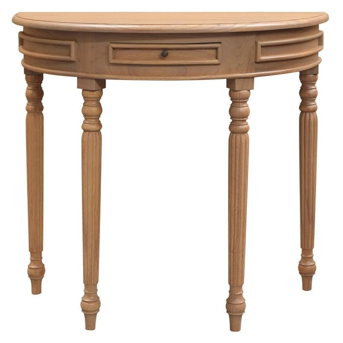 Centrum Furniture Huntley Turn Leg Half Round Sofa Table - Natural