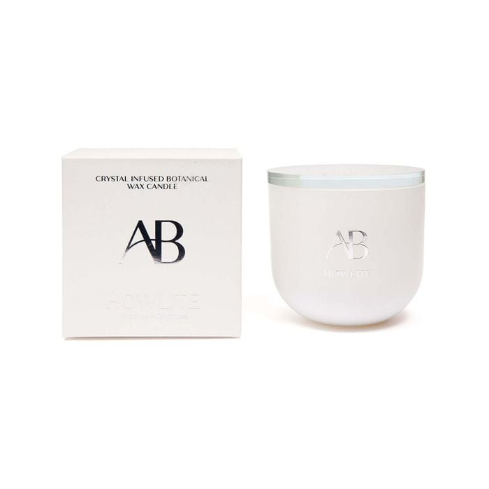 Aromabotanical Howlite Crystal Infused 340g Scented Wax Candle Home Fragrance