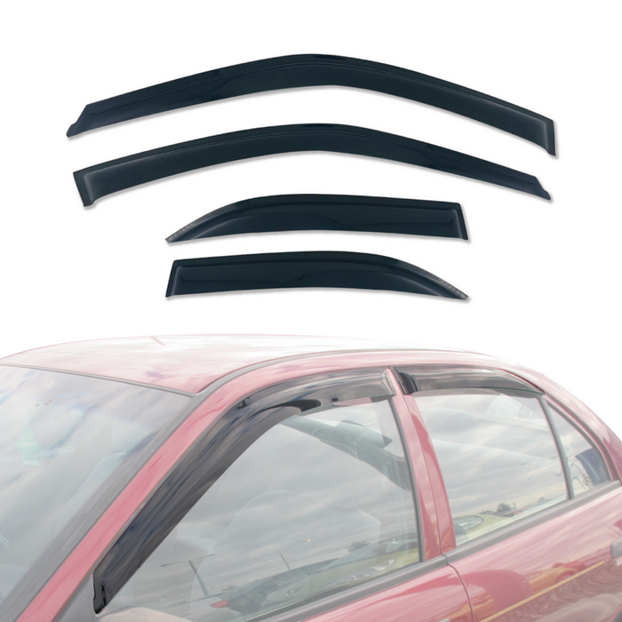 AUSGO Weather Shields for Mitsubishi Lancer Sedan 1996-2003 Weathershields Window Visors Wind Deflectors
