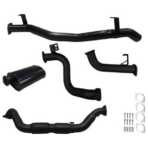 Ignite Exhausts Turbo Back For Toyota Landcruiser 78 Series V8 Troopy 3" With Cat & Muffler Black Aluminised Steel