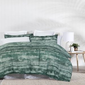Pure Cotton Queen Quilt Cover Set - Eden Sage