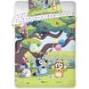 Bluey Garden Party Kids Cotton Quilt Cover Set - Toddler Bed Size