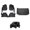 AUSGO Floor Mats & Boot Liner Set for Suzuki Jimny 3-Door Manual Transmission 2018-Onwards Car Floor Liners Cargo Mat