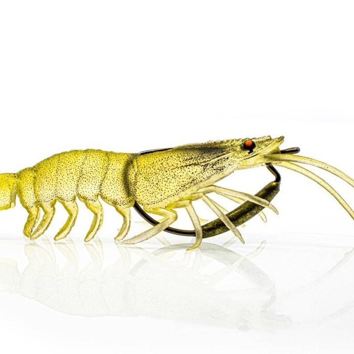 125mm Chasebaits Flick Prawn Lure - 8gm Soft Plastic Fishing Lure - Banana Prawn