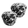 SOGA 2 Pack 48cm Round Pouffe Ottomans 35cm High