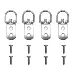 Everhang 15kg Zinc Plated Heavy-Duty Picture Hanging D-Ring - 4 Pack