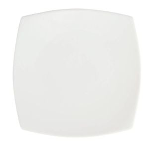 Olympia Rounded Square Plates Whiteware 12 Pack 240mm Ceramic Dinnerware