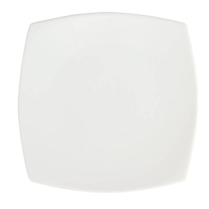 Olympia Rounded Square Plates Whiteware 12 Pack 240mm Ceramic Dinnerware