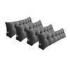 SOGA 4x 180cm Dark Grey Wedge Pillows