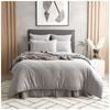Renee Taylor Comfort T’s Organic Cotton Jersey Quilt Cover Set Charcoal Single