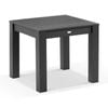 Santorini 0.9m Outdoor Square Aluminium Dining Table Charcoal