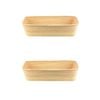 2PK Brunswick Bakers Rect Rattan 30cm Bread Banneton Basket Sourdough Basket