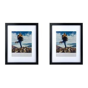 2PK Frankie & Me Wood Border 8x10'' Picture Frame Home/Office Photo Decor Black