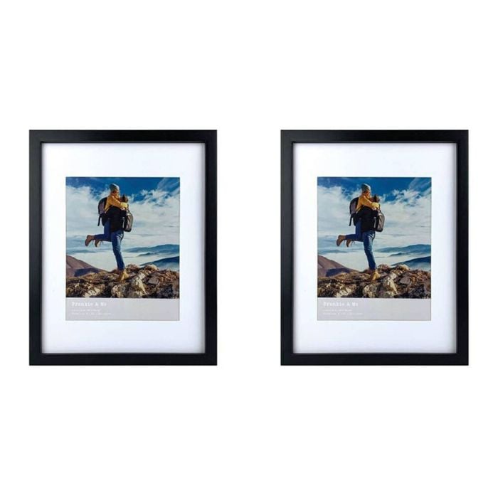 2PK Frankie & Me Wood Border 8x10'' Picture Frame Home/Office Photo Decor Black
